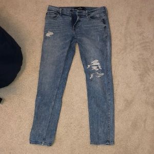 Hollister skinny epic flex ripped blue jeans 31x32
